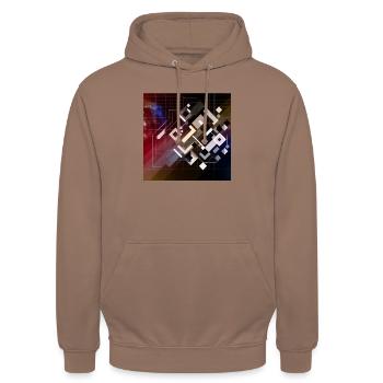 GeoTech Harmony - Unisex Hoodie - Mokka - Vorne - Alina (178cm) & Michal (187cm)