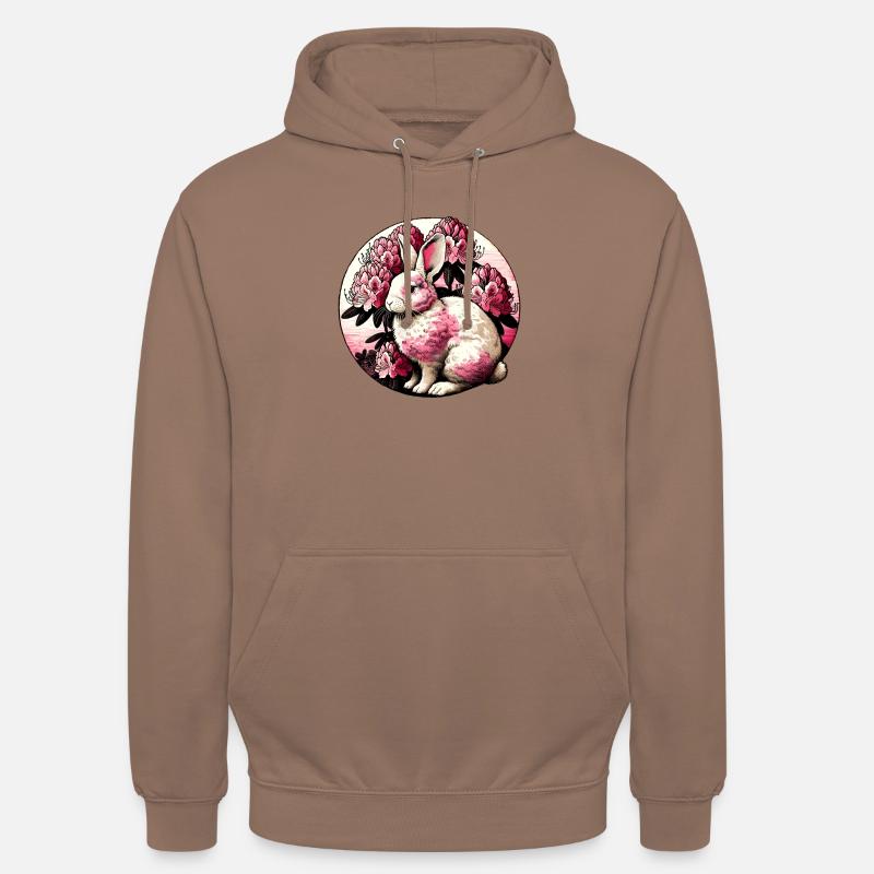 Bunny Rabbit Pinks - Unisex Hoodie - mocha