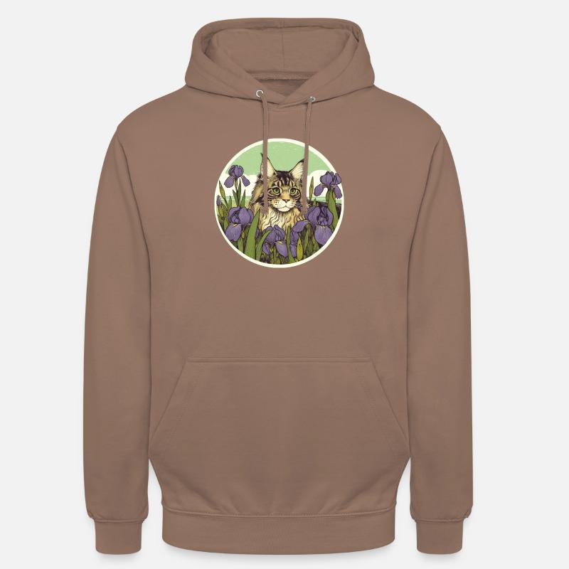 Braun getigerte Katze Iris - Unisex Hoodie - Mokka