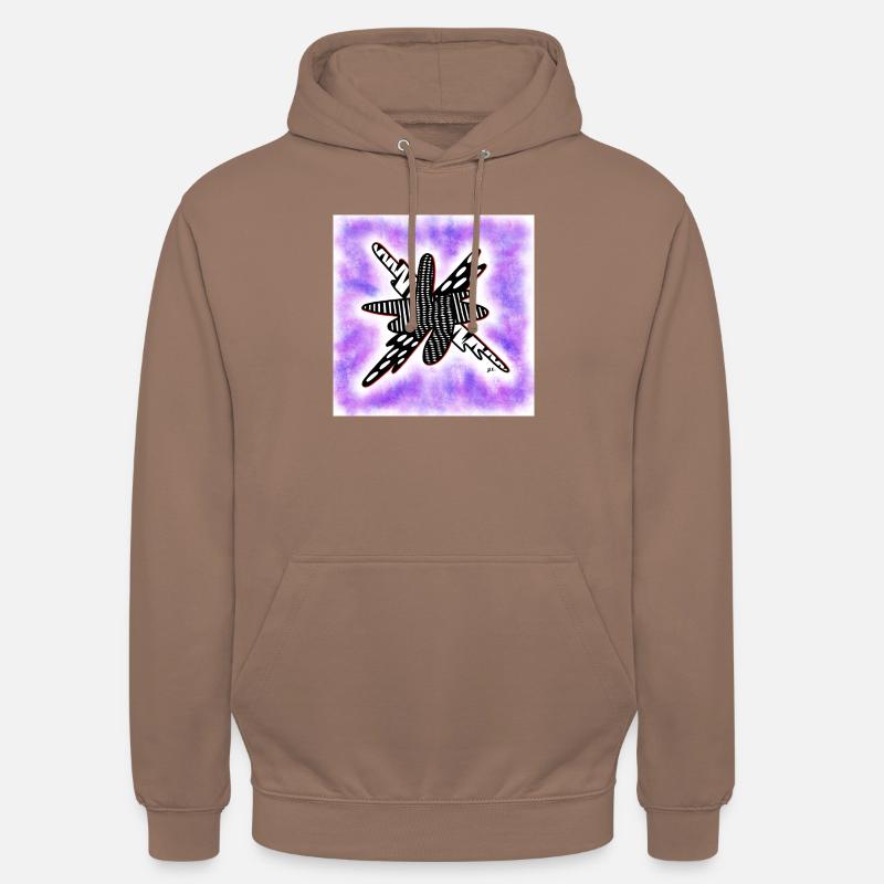 Creative patterned blob on violet - Unisex Hoodie - mocha