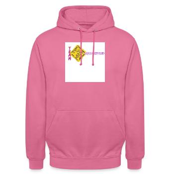 Rücken Liegen - Unisex Hoodie - Pink - Vorne - Alina (178cm) & Michal (187cm)