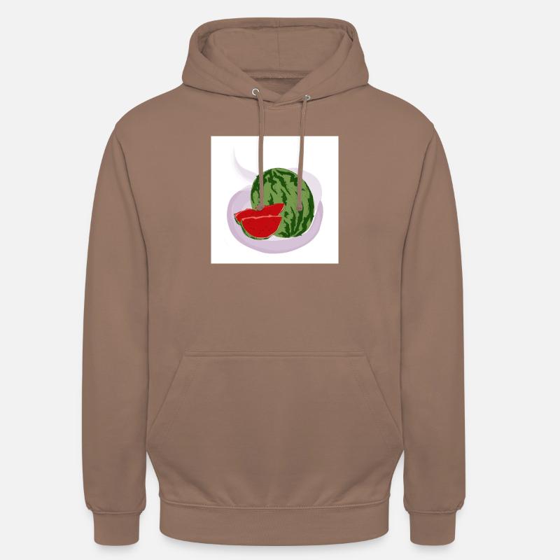 Pastèque rouge - Sweat-shirt à capuche unisexe - moka