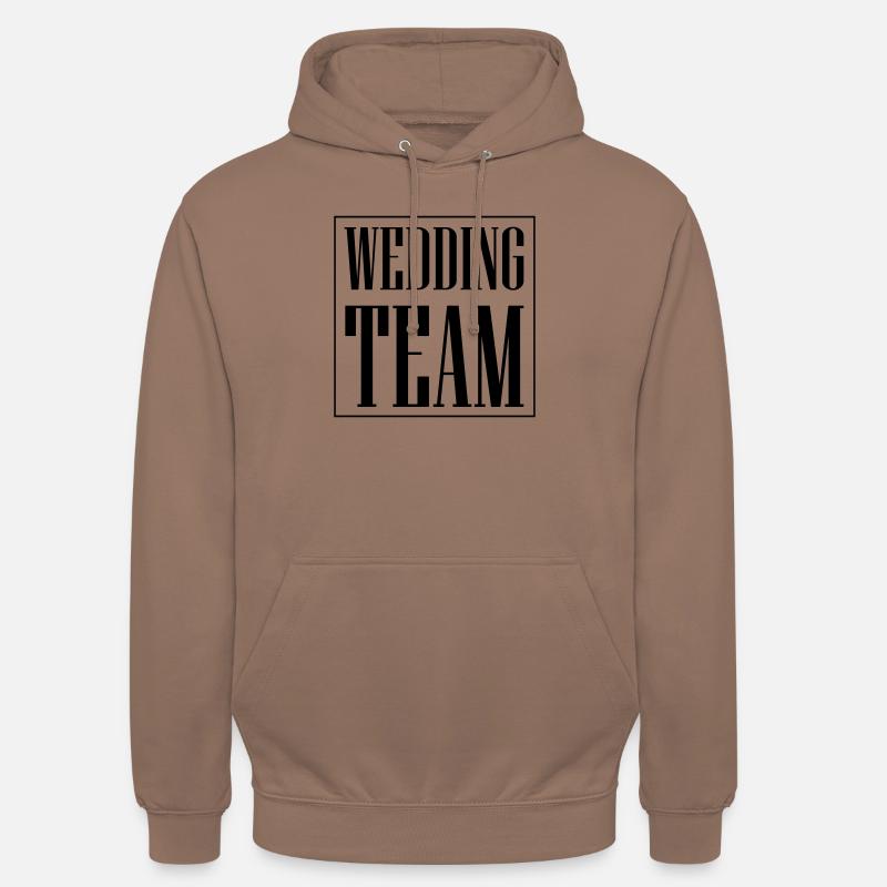 Équipe de mariage Hochzeit - Sweat-shirt à capuche unisexe - moka