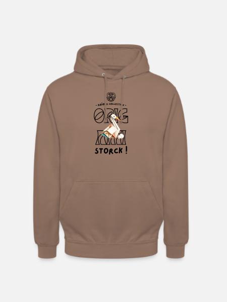 Origami Storck - Unisex Hoodie - Mokka