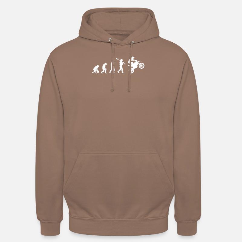 Évolution du motocross - Sweat-shirt à capuche unisexe - moka