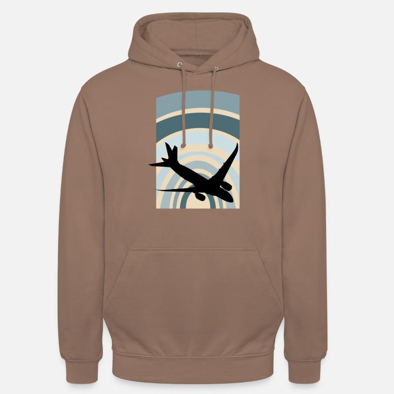 Flugzeug Flugzeug Luftfahrt - Unisex Hoodie - Mokka