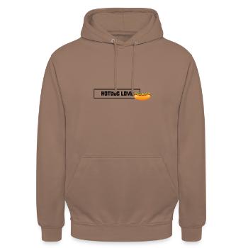 Hotdog love1 - Unisex Hoodie - Mokka - Vorne - Alina (178cm) & Michal (187cm)