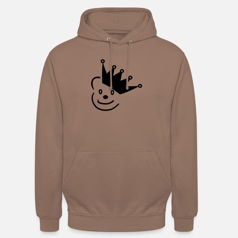 Bear avec la Couronne - Sweat-shirt à capuche unisexe - moka