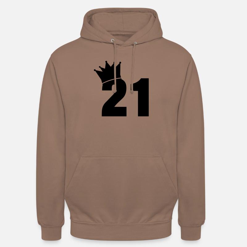 21_krone_f1 - Sweat-shirt à capuche unisexe - moka