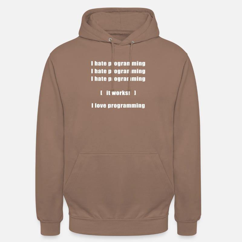 Programmation de code - Sweat-shirt à capuche unisexe - moka