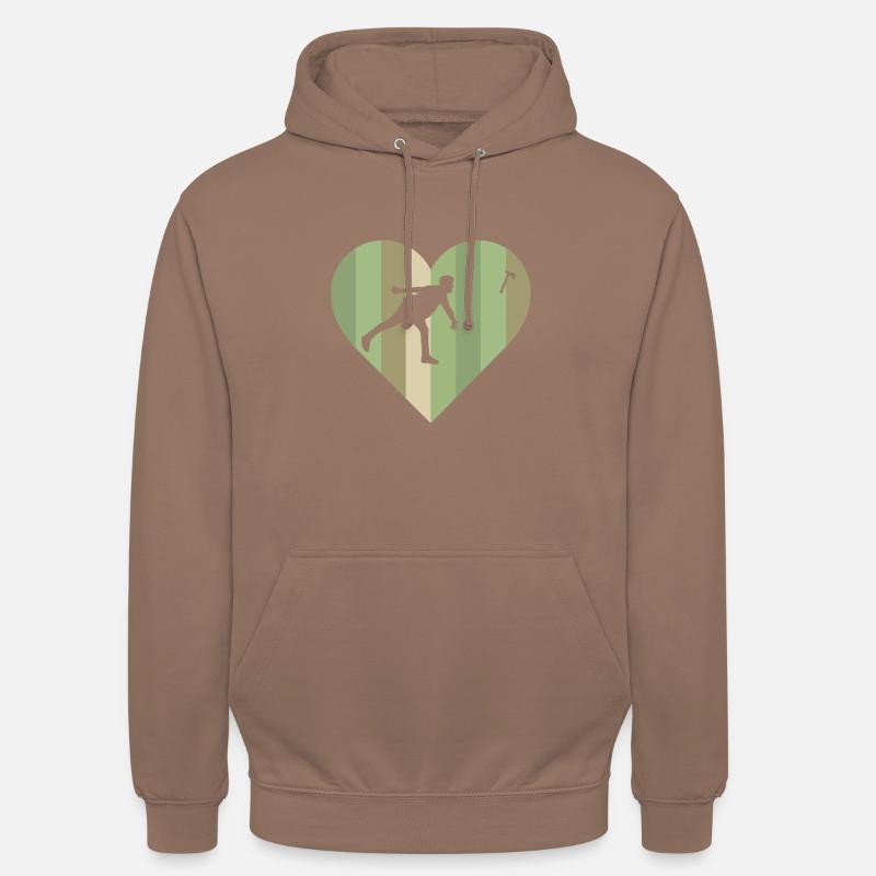 Axt Axtwerfen Axe Throwing - Unisex Hoodie - Mokka