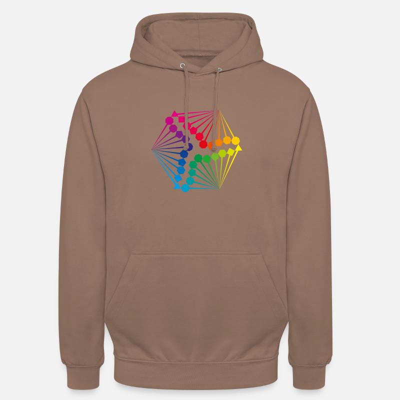Composition colorée - Sweat-shirt à capuche unisexe - moka