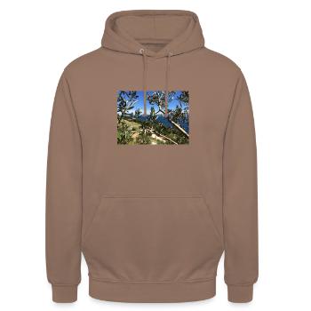 Sommer - Unisex Hoodie - Mokka - Vorne - Alina (178cm) & Michal (187cm)