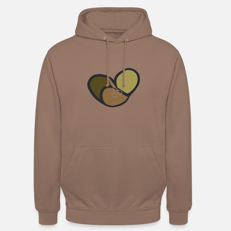 Ciseaux de coiffeur - Sweat-shirt à capuche unisexe - moka