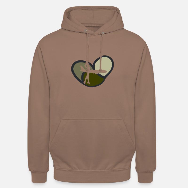 Hôtesse de l’air - Sweat-shirt à capuche unisexe - moka