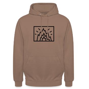 View of the world - Explosion - Unisex Hoodie - mocha - Front - Alina (178cm) & Michal (187cm)