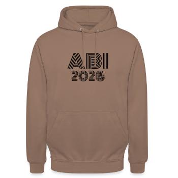 ABI 2026 - Unisex Hoodie - Mokka - Vorne - Alina (178cm) & Michal (187cm)