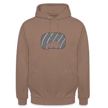 Steam locomotive rails - Unisex Hoodie - mocha - Front - Alina (178cm) & Michal (187cm)
