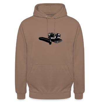 snow groomer - Unisex Hoodie - mocha - Front - Alina (178cm) & Michal (187cm)