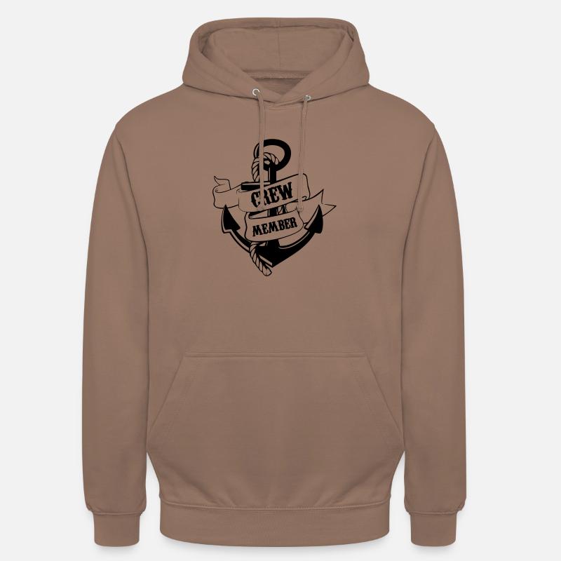 membre d'équipage ancre 01 - Sweat-shirt à capuche unisexe - moka