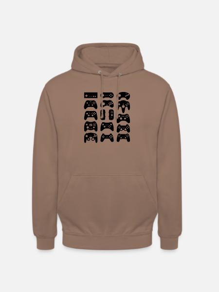 Joysticks (schwarz) - Unisex Hoodie - Mokka