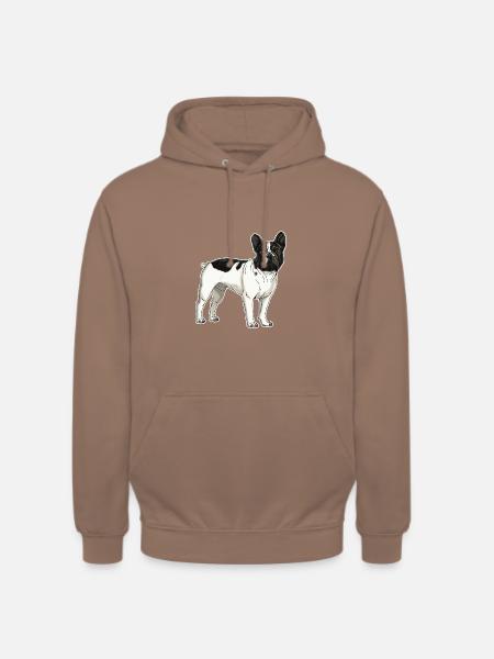 French Bulldog T-shirt. - Unisex Hoodie - mocha