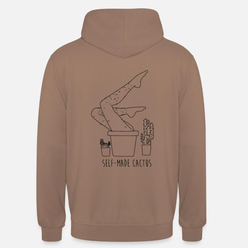 Selfmadecactus - Sweat-shirt à capuche unisexe - moka