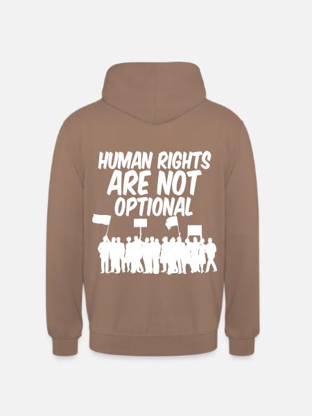 Menschenrechte sind nicht verhandelbar - Unisex Hoodie - Mokka