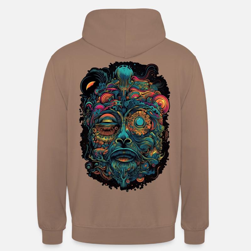 Trippy Explosion - Motif psychédélique - Sweat-shirt à capuche unisexe - moka