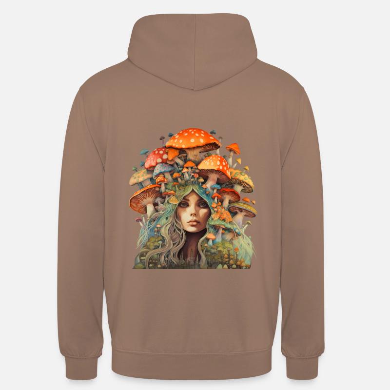 Mutter der Fliegenpilze - Mutter Erde - Unisex Hoodie - Mokka