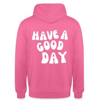 Unisex hoodie - Unisex Hoodie - Pink - Hinten - Michal (187cm)
