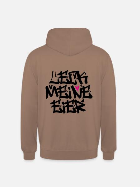 Leck Eier BLACK - Unisex Hoodie - Mokka