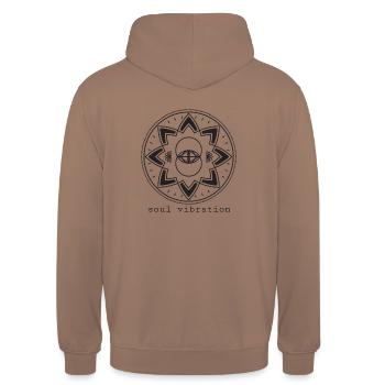 Soul vibration - Unisex Hoodie - mocha - Back - Michal (187cm)