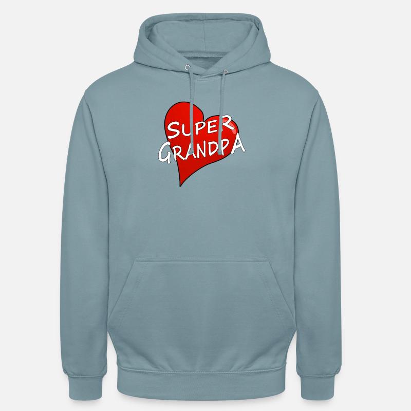 SUPER PAPI - Sweat-shirt à capuche unisexe - bleu fumée