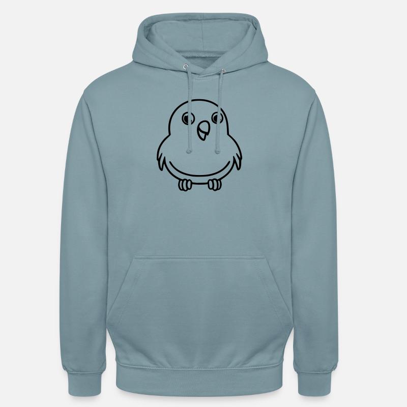 Chubby canary as vector illustration - Unisex Hoodie - stonewash blue