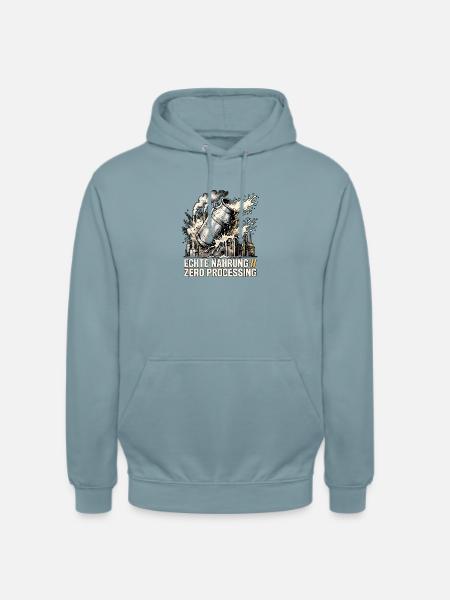 Echte Milch Rohmilch - Unisex Hoodie - Nebelblau