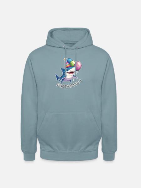 Jaw-some Celebration - Unisex Hoodie - stonewash blue