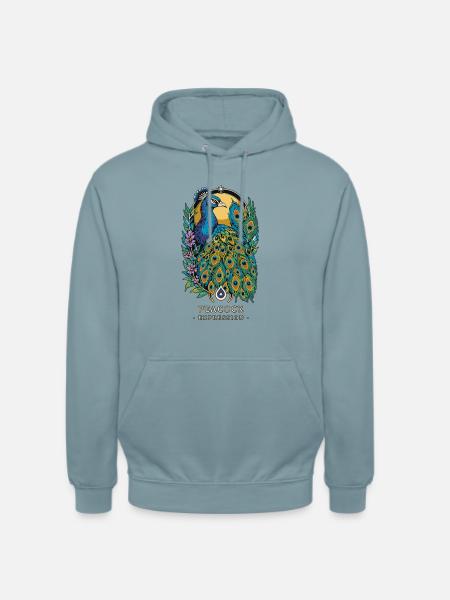PEACOCK TOTEM Ausdruck - Unisex Hoodie - Nebelblau
