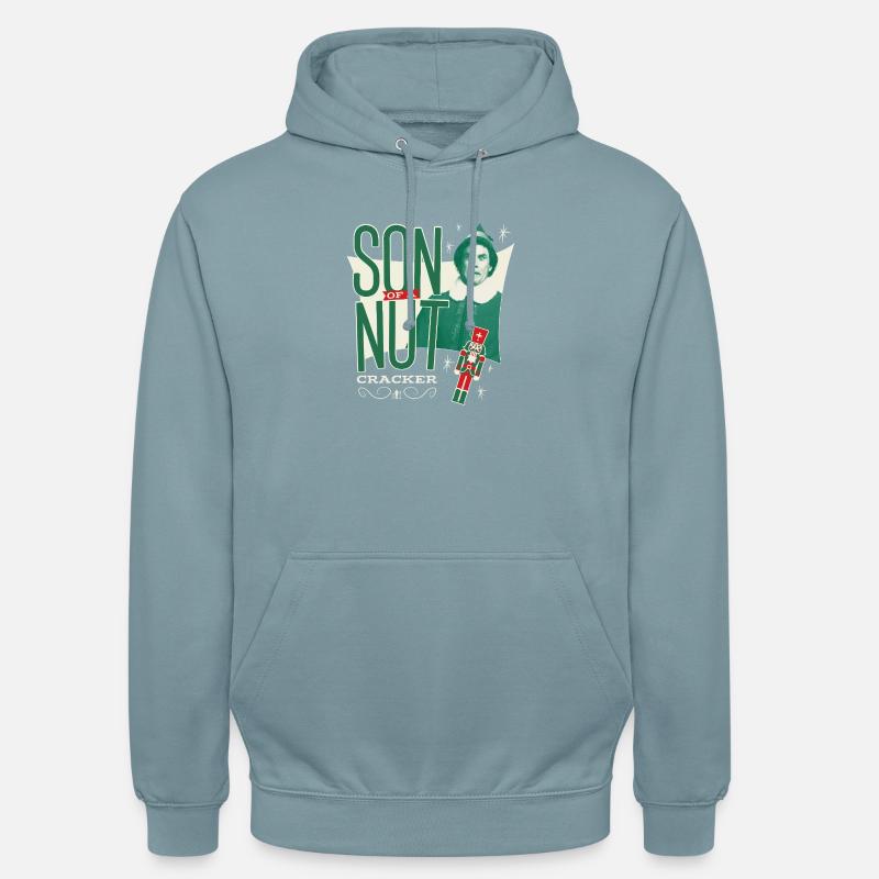 Buddy The Elf With Nutcracker & Quote - Unisex Hoodie - stonewash blue