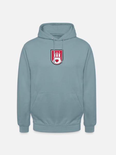 hamburg wappen - Unisex Hoodie - Nebelblau