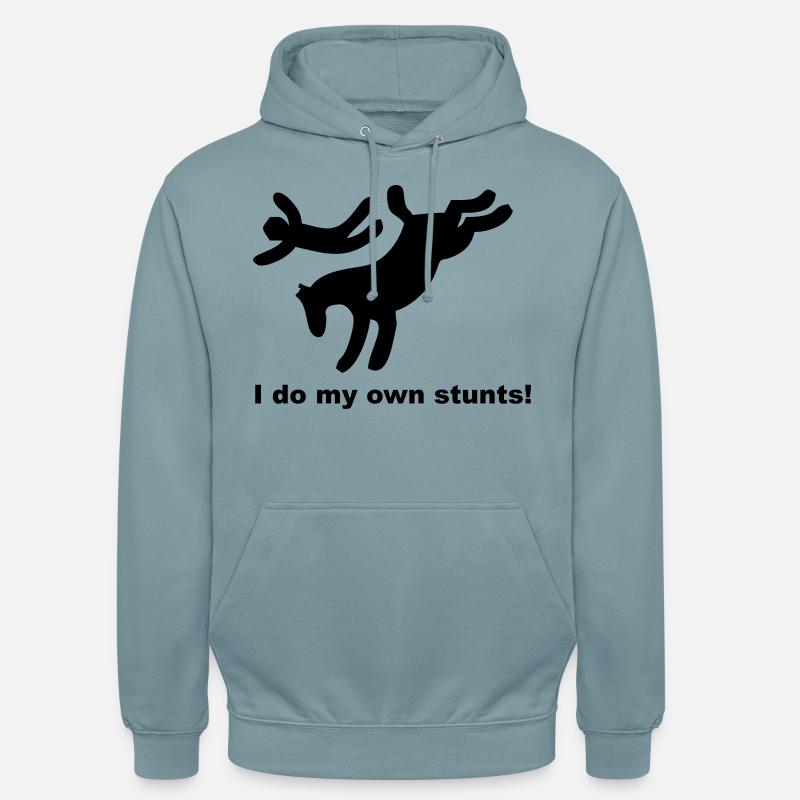 Je fais mes propres cascades - Sweat-shirt à capuche unisexe - bleu fumée