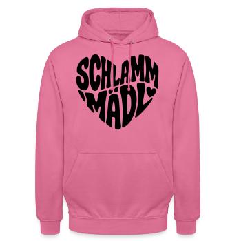 Schlamm Mädel - Unisex Hoodie - Pink - Vorne - Alina (178cm) & Michal (187cm)