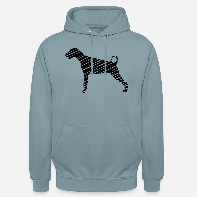 Dobermann - Kunst - Unisex Hoodie - Nebelblau