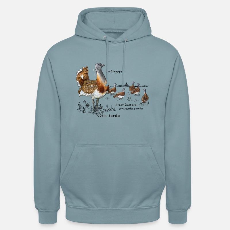 Drop - Bluza z kapturem typu unisex - mglisty niebieski