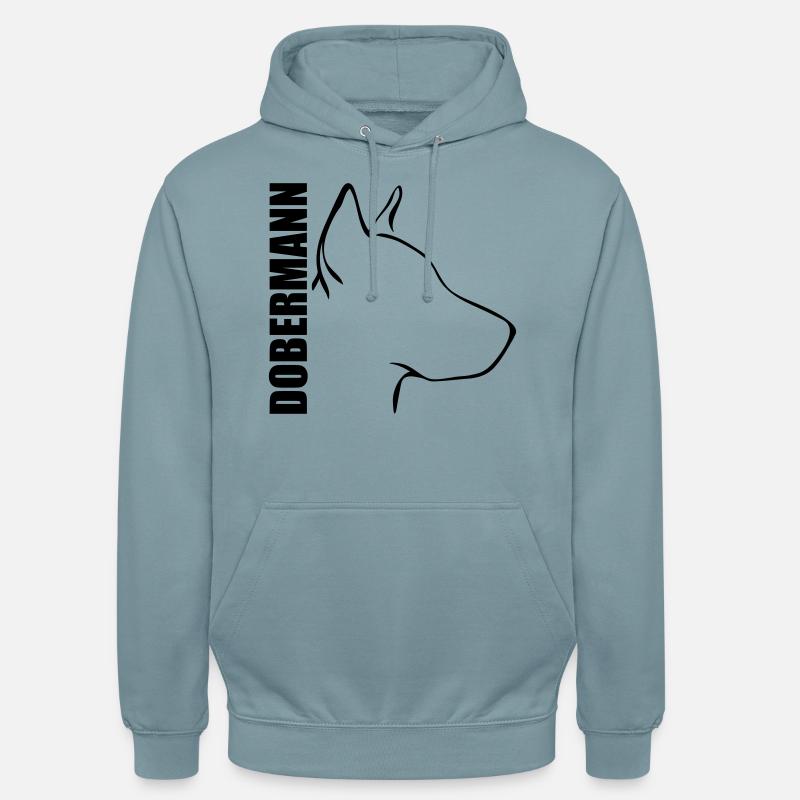 DOBERMANN PROFIL - Unisex Hoodie - Nebelblau