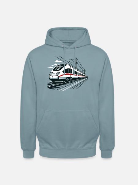 Hochgeschwindigkeitszug - Unisex Hoodie - Nebelblau