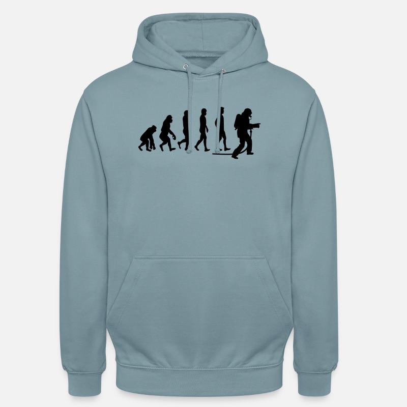 évolution feuerwehr1 - Sweat-shirt à capuche unisexe - bleu fumée