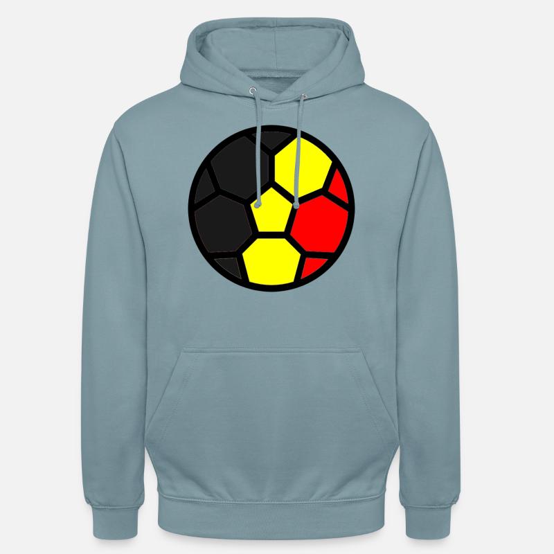  Drapeau Belgique Coupe du monde - Sweat-shirt à capuche unisexe - bleu fumée