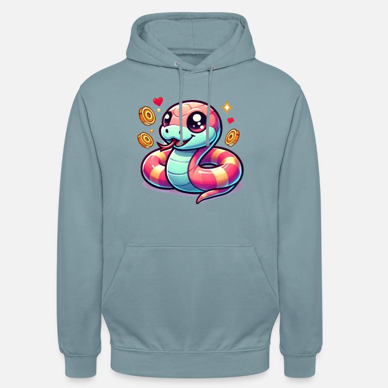Serpent - Sweat-shirt à capuche unisexe - bleu fumée