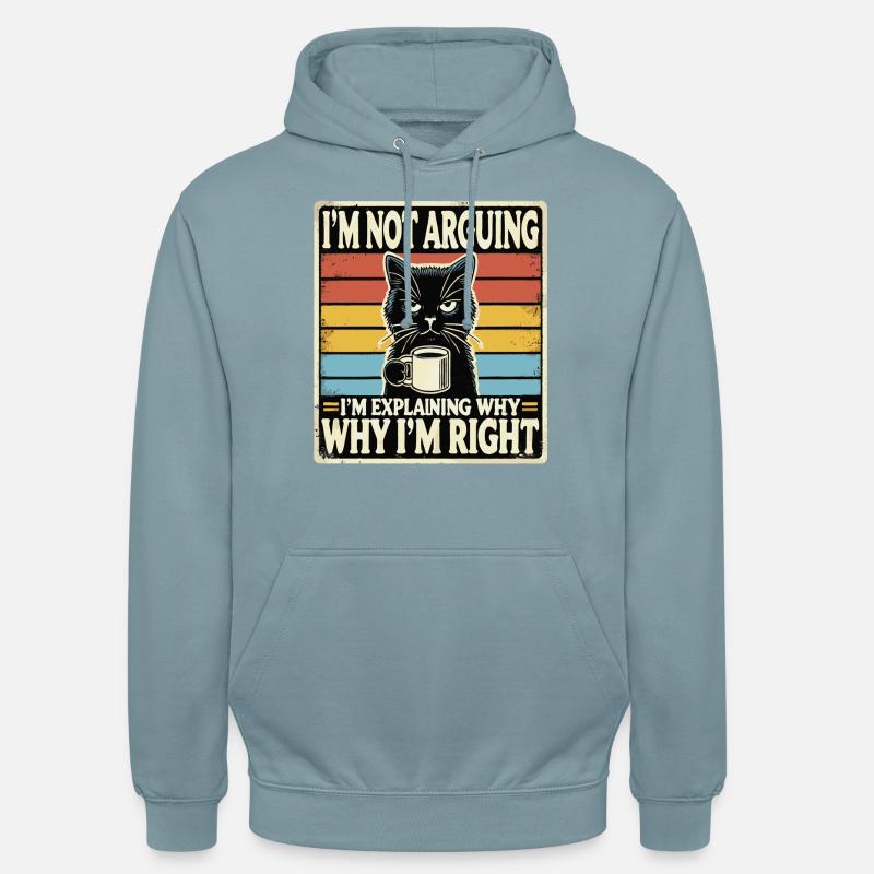 Why I'm Right - Sweat-shirt à capuche unisexe - bleu fumée